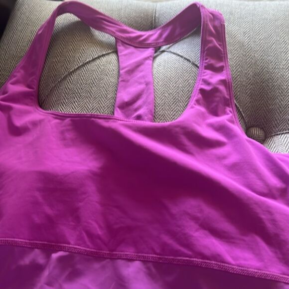 NWT GapFit Distance T-back shelf-bra Blouson tank Large - Picture 12 of 15
